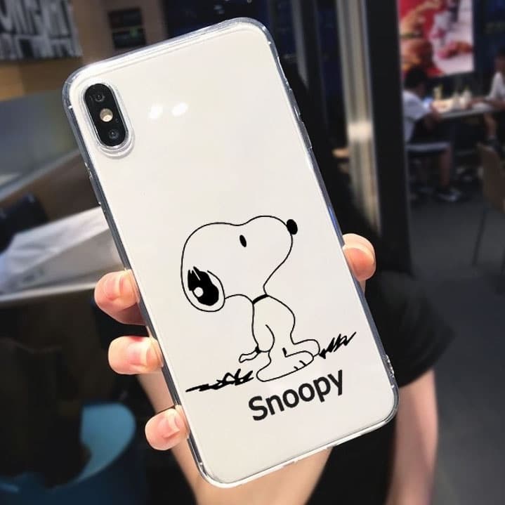 For IPhone 17 16 15 13 14 11 pro max เคส ธรรมดา เคสตัวการ์ตูน เคสสนูปปี้ไอโฟน snoopy 11 12 pro max case 6 7 8 plus XR XS เคสโทรศัพท์มือถือลายการ์ตูนสนูปปี้น่ารักสําหรับ