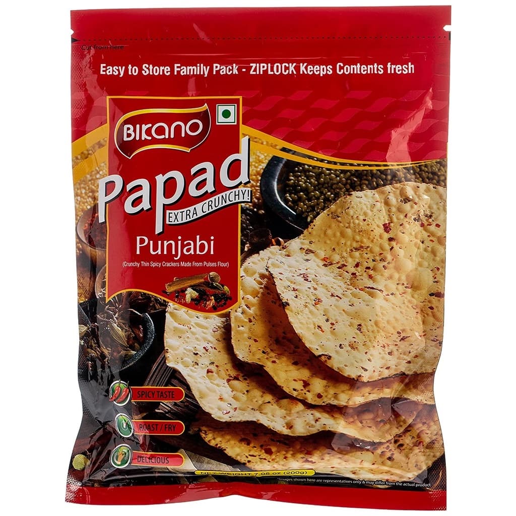 BIKANO PUNJABI PAPAD 200gปาปัดรสปันจาบี 200g กรัม
