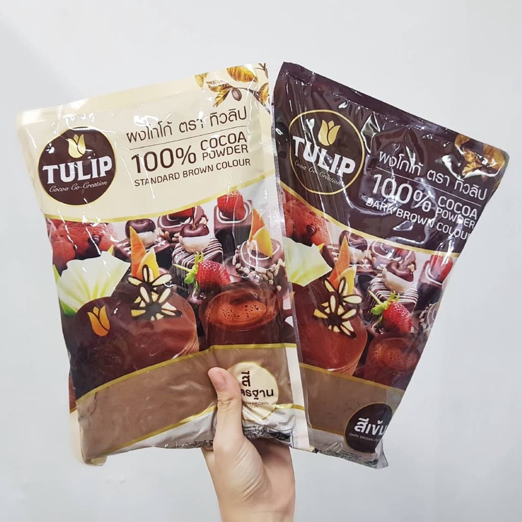 ** 440 กรัม **ผงโกโก้ทิวลิป สีเข้ม สีมาตรฐาน ผงโกโก้แท้ 100 % ขนาด 440 กรัม