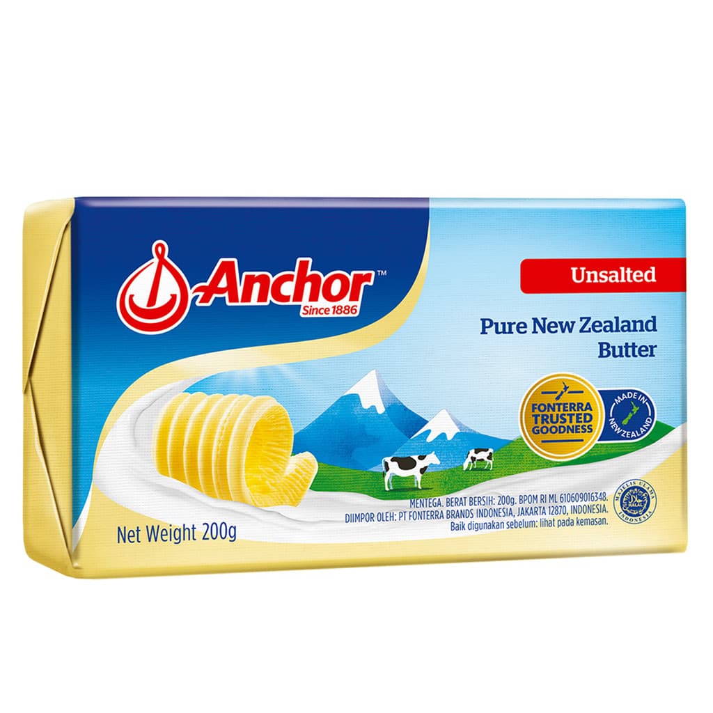 [9415007301585] Anchor Butter Unsalted 200G แองเคอร์ เนยชนิดจืด 200 กรัม