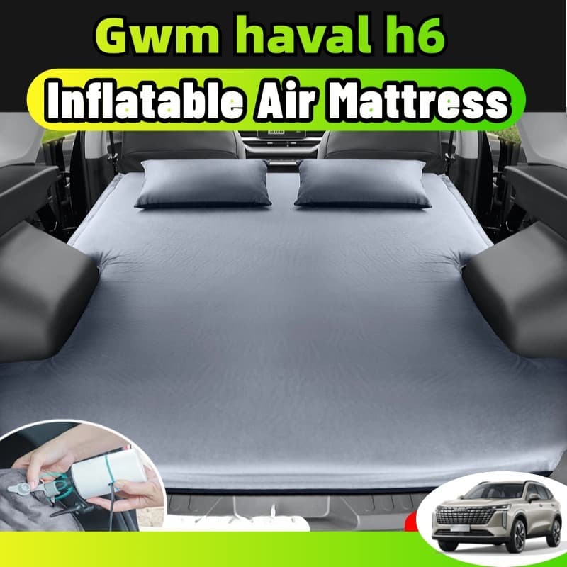 Haval h6 hev/phev 2022-2026 ที่นอนในรถยนต์ ที่นอนเป่าลมอัต เตียงนอนในรถยนต์ 5 ซม.ฟองน้ำ Inflatable สำหรับนอนในรถ ของแต่งรถยนต