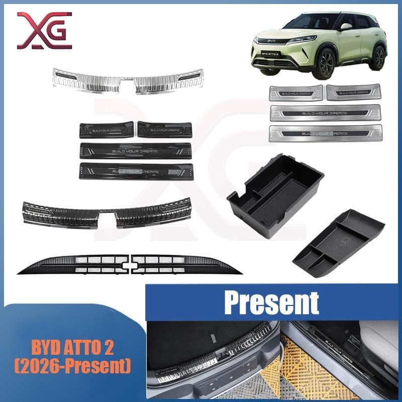 BYD ATTO 2 (2026-Present) ฝาครอบกล่องพักแขน แถบกันรอยขอบประตู แผ่นกันกระแทกท้ายรถ