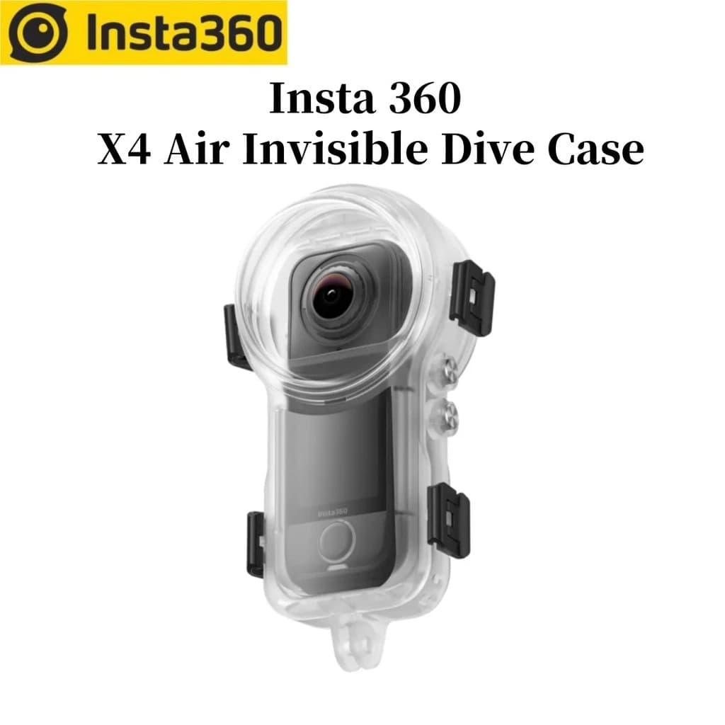 [ต้นฉบับ-ใหม่] Insta360 X4 Air เคสดําน้ําที่มองไม่เห็น 196ft 60m เปลือกหอยกันน้ําสําหรับ Insta 360 X4 Air Action กล้องอุปกรณ์เสริมเดิม