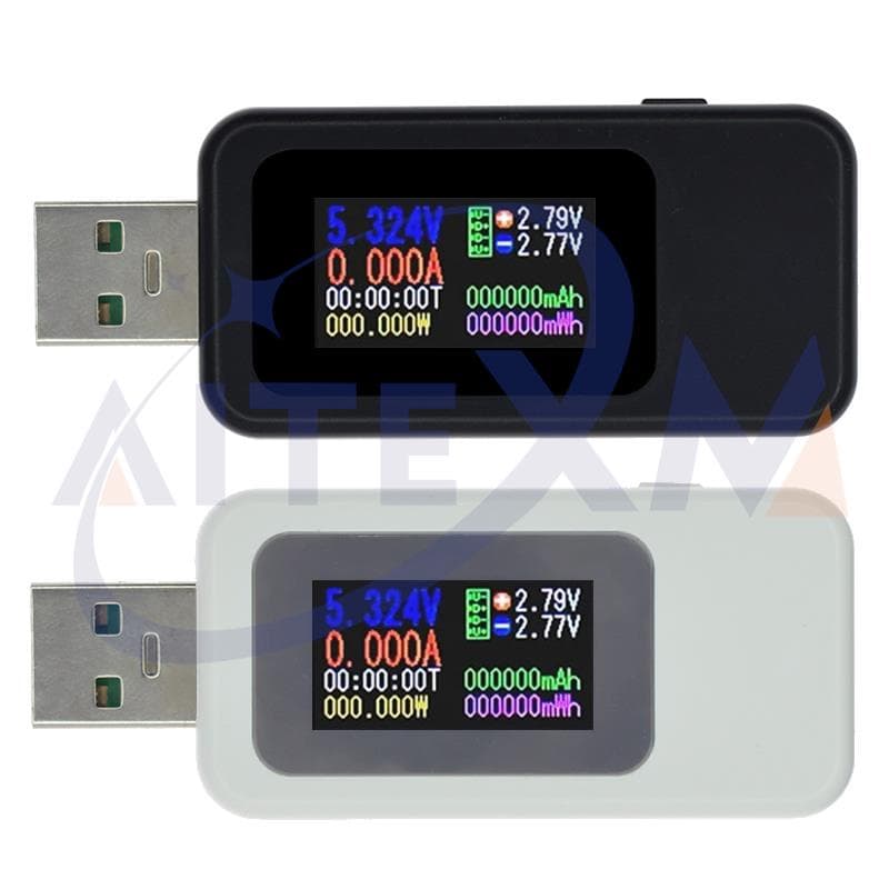 KWS-MX18L 10 in 1 USB Tester DC Digital Voltmeter Amperimetro Current Volt Meter Amp Volt Ammeter Detector Power Bank Charger Indicator