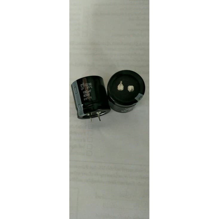 180UF 400V คาปาซิเตอร์ (M) Japan สีดำ ขนาด 30x30mm. ของใหม่ญี่ปุ่นสินค้าพร้อมส่ง 180uf 400v (1ชิ้น)