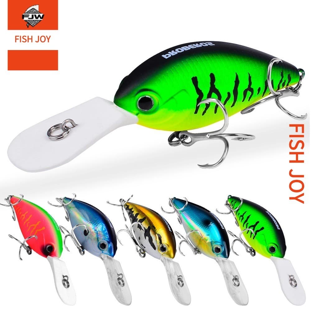 F107 ตกปลา ปลาปลอม เหยื่อเรืองแสง 3D ตาปลา สีสันสดใส ลายพราง ลายสาดสี ปลายแหลม สะพานเหยื่อ