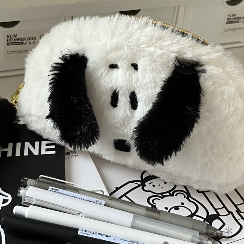 กระเป๋าใส่ดินสอ เครื่องเขียน อเนกประสงค์ ขนาดใหญ่ จุของได้เยอะ ลายการ์ตูน Snoopy น่ารัก แบบพกพา สําหรับนักเรียน