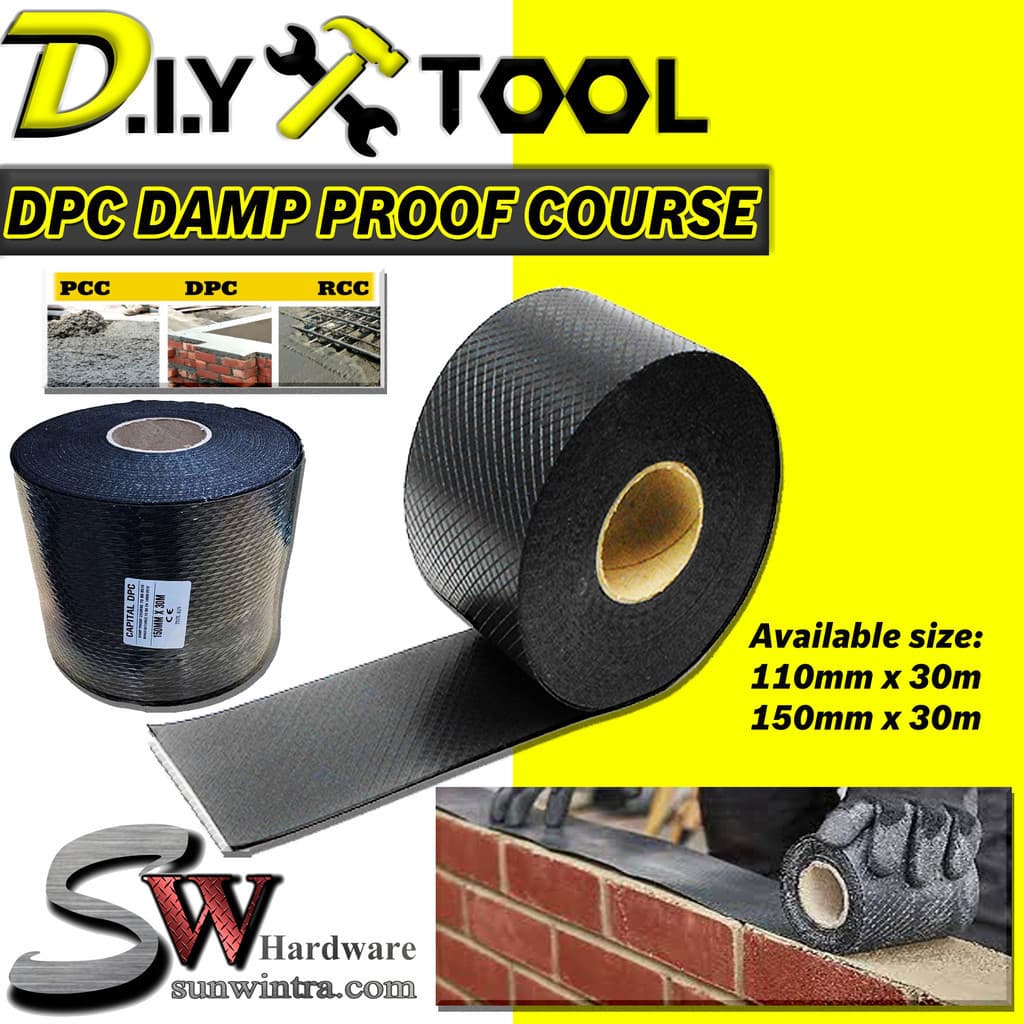 SW HARDWARE Damp Proof Course DPC Bricklaying ปกปิดแฟลช Ikatan Batu Bata Fibre ตาข่ายกันน้ําตาข่าย