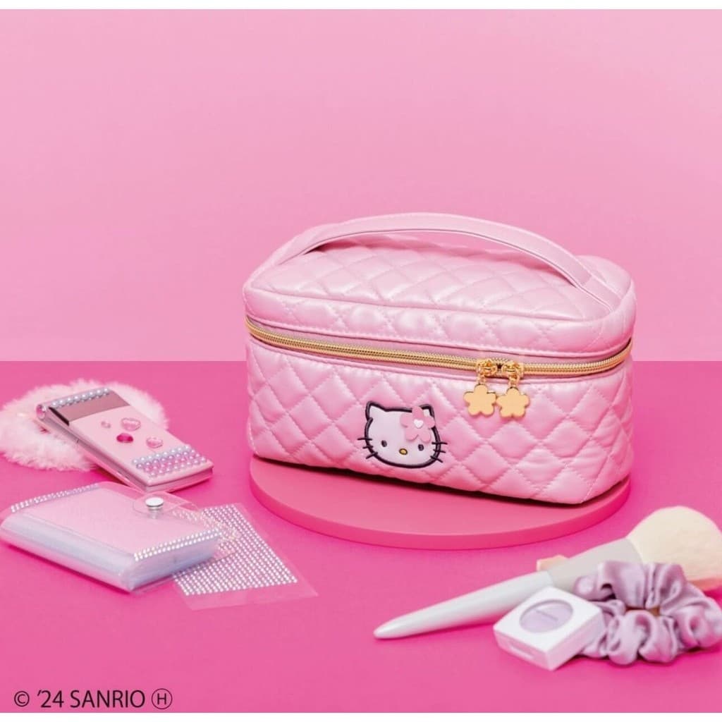กระเป๋าเครื่องสําอางนิตยสารญี่ปุ่น Appendix ใหม่การ์ตูนน่ารัก แมวน่ารัก Tote กระเป๋าสาวหัวใจ PU กระเป๋าเก็บขนาดใหญ่ความจุน่ารัก