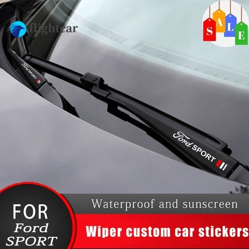 (FT) 2pcs Auto Decor Decals รถหน้าต่างสติกเกอร์ใบปัดน้ําฝนสําหรับ Ford Ranger T6 T7 WL Fiesta Focus Escape Mustang Everest Ecosport
