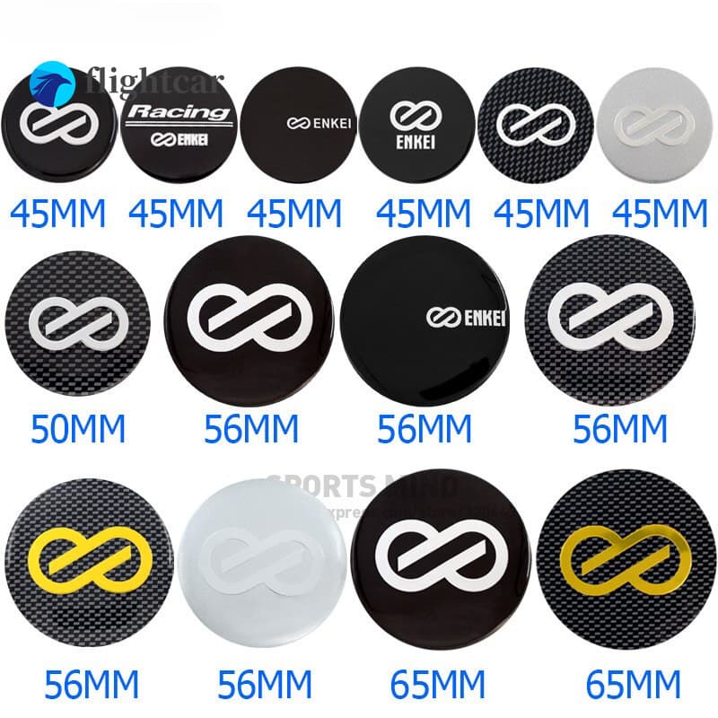 4pcs/lot 45MM 50MM 56MM 65MM ENKEI รถล ้ อ Center Hub หมวกสติกเกอร ์ รถ Badge สัญลักษณ ์ สติกเกอร ์ รูปลอก