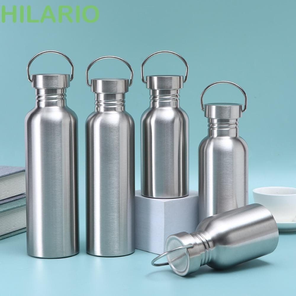 Hilario สแตนเลสจักรยานขวด 1000ml/750ml/500ml/350ml พร ้ อมที ่ จับขวดน ้ ําขี ่ จักรยานทนทานชั ้ นเดียวทนทาน Anti-fall Drinkware Gym
