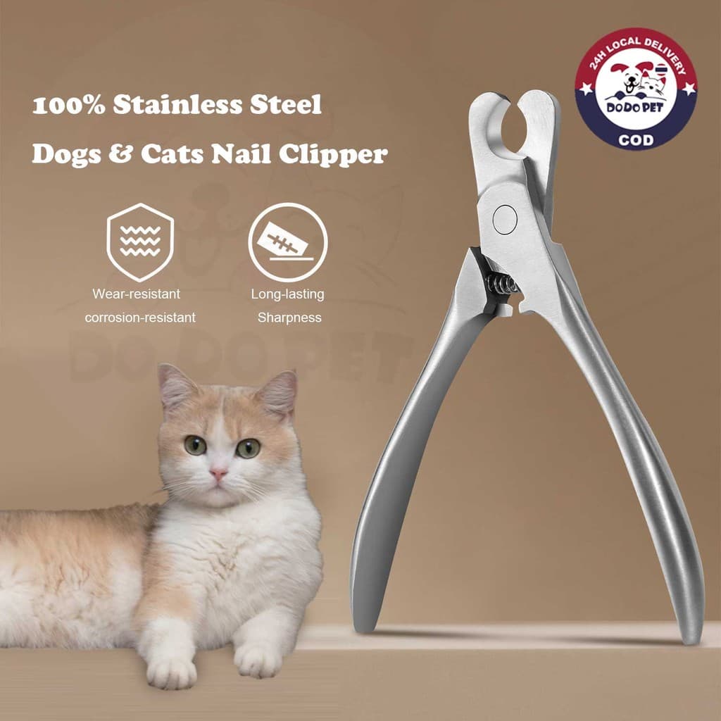 กรรไกรตัดเล็บสัตว์เลี้ยง Sharp สแตนเลสความปลอดภัยสัตว์กรูมมิ่งนิ้วเท้าทริมเมอร์เหล็กเครื่องตัดนิ้วสําหรับสุนัขและแมวมืออาชีพ