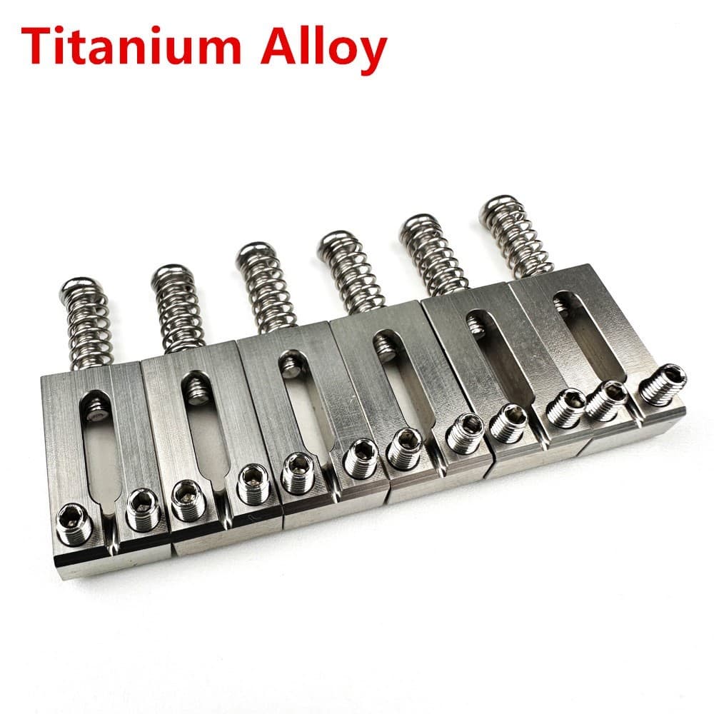 Made ในญี่ปุ่น ไทเทเนียมอานกีตาร์ไฟฟ้า Tremolo สะพานอานสําหรับ ST TL สไตล์กีตาร์ 10.5 มม.