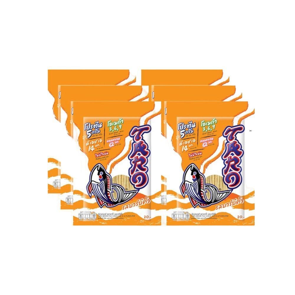 [สินค้าส่งด่วน] ทาโร่ปลาเส้นรสบาร์บีคิว 25 กรัมX6 TARO FISH SNACK BAR-B-Q FLAVOURED 25 GX6