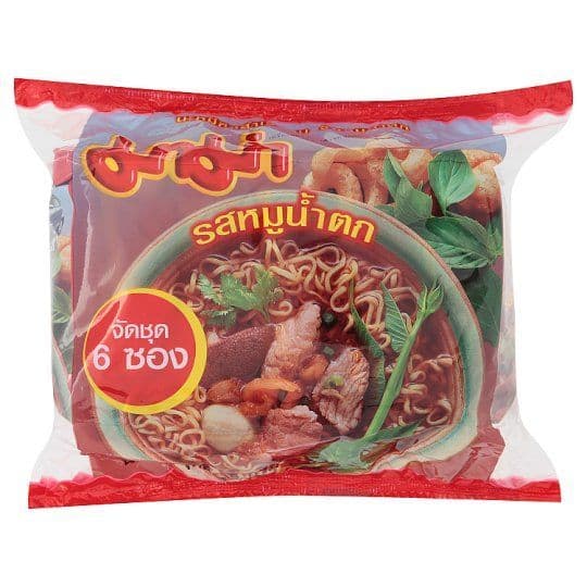 [สินค้าส่งด่วน] มาม่าบะหมี่ หมูน้ำตก 55ก.X6 MAMA INSTANT NOODLE NAM TOK PORK 55G.PACK6
