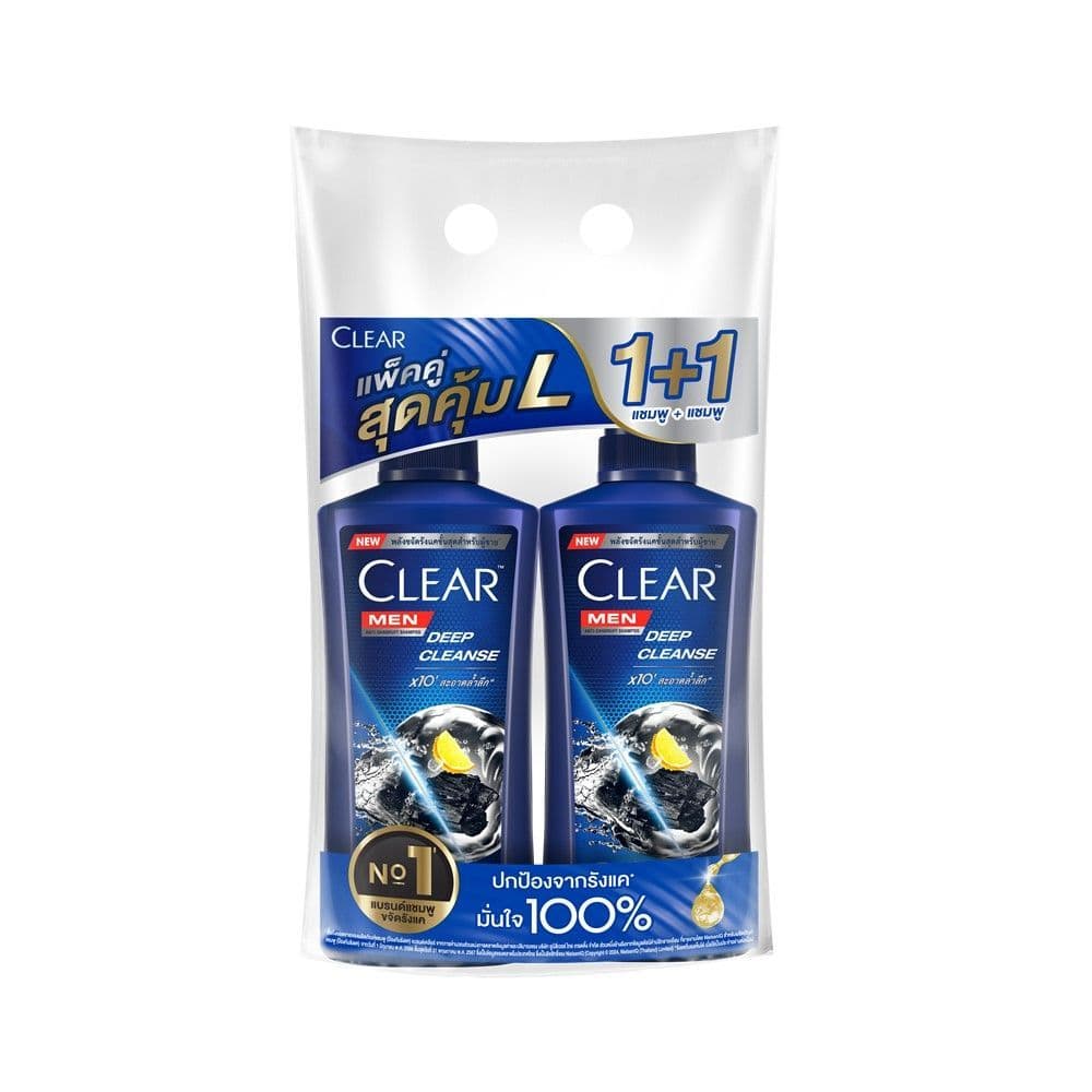 [สินค้าส่งด่วน] เคลียร์เมน แชมพู ดีพ คลีนส์ 350มล แพ็ค 1+1 CLEAR MEN SHAMPOO DEEP CLEANSE 350ML PACK 1+1