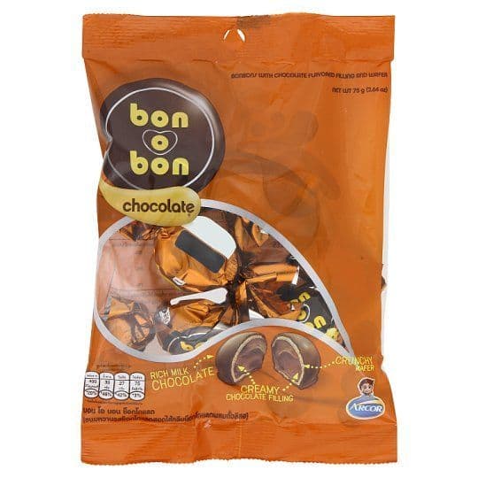 [สินค้าส่งด่วน] บอนโอบอนช็อกโกแลต 75 กรัม BON O BON CHOCOLATE 75 G.