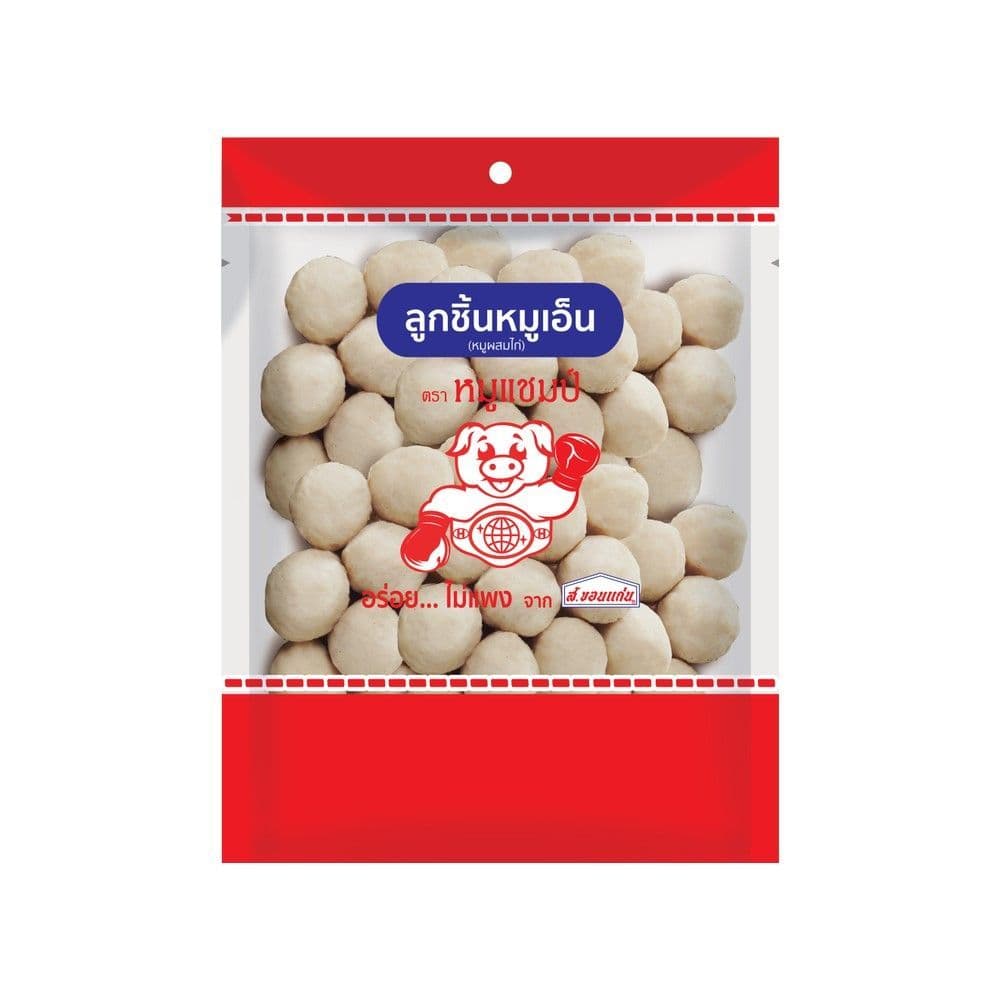 [สินค้าส่งด่วน] หมูแชมป์ ลูกชิ้นเอ็นหมู 380 กรัม MOOCHAMP PORK TENDON 380 G