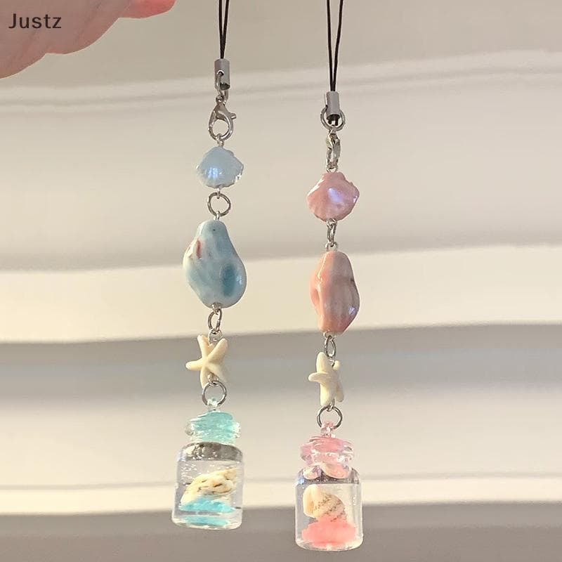Justz น่ารัก Wind Chime จี้พวงกุญแจน้ําหนักเบาสําหรับโทรศัพท์ Lanyard ทนทานกระเป๋าเครื่องประดับ Elegant Home ตกแต่ง Props tz