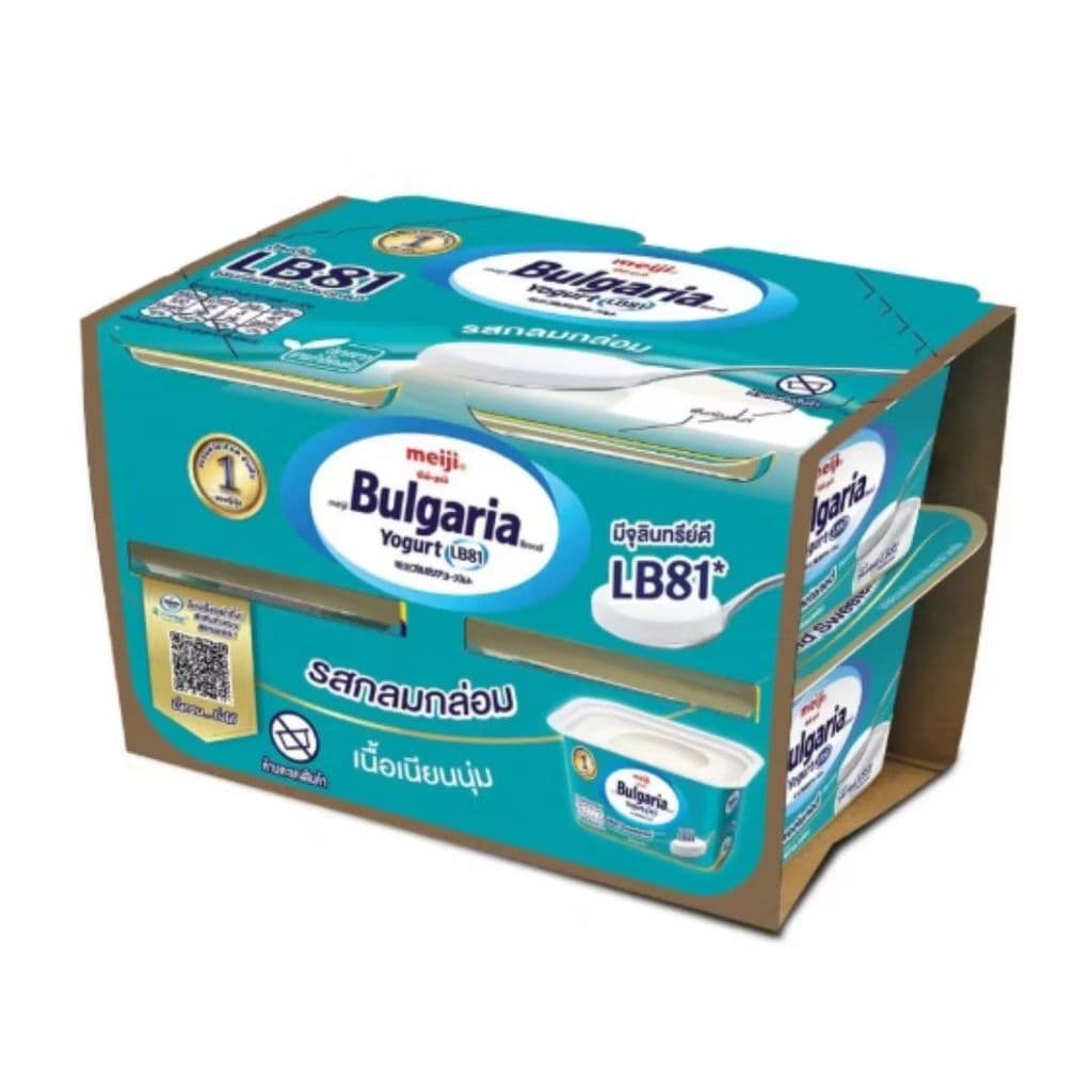 เมจิ บัลแกเรียโยเกิร์ตกลมกล่อม Meiji Bulgaria Sweetened 110g. Pack4