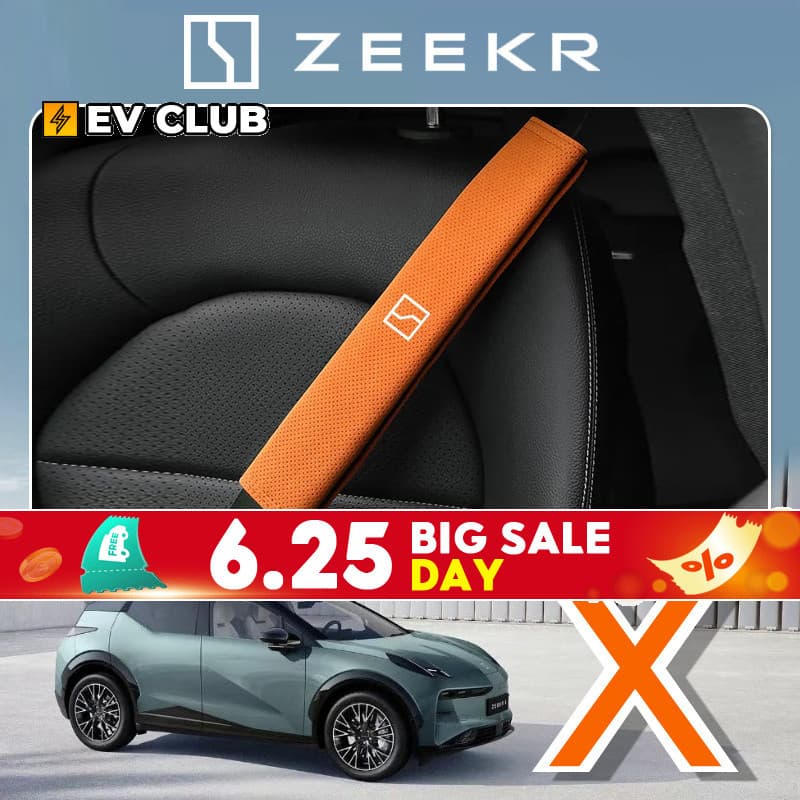 Zeekr 001 เหมาะสําหรับ 2024 2025 ZEZKR X Extreme Krypton พิเศษรถที่นั่งเข็มขัดไหล่ Suede Perforated สบายภายในสายคล้องไหล่อุปกรณ์ตกแต่ง Daquan