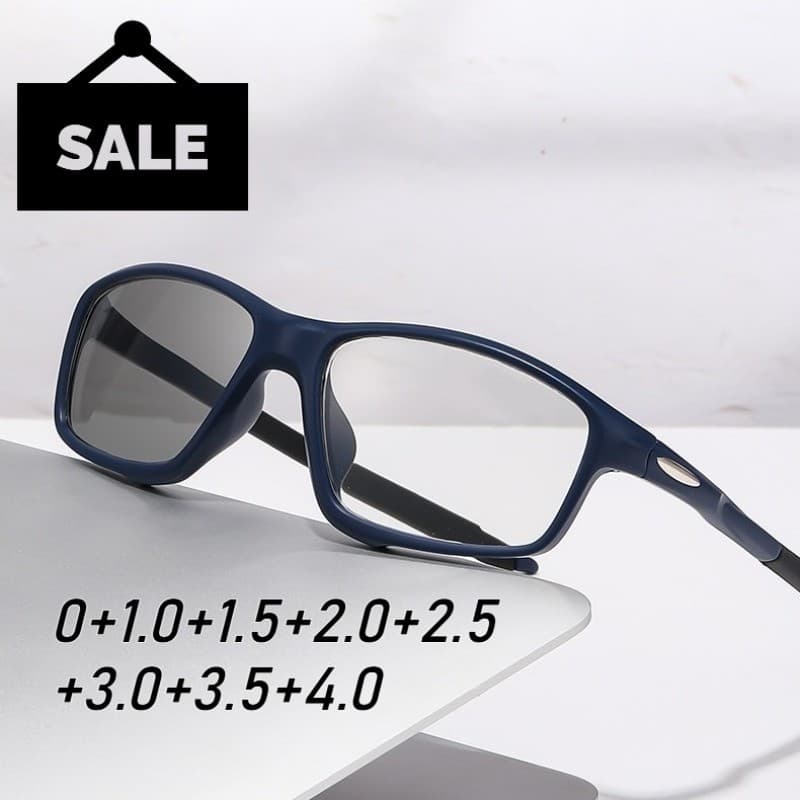 Auto Adjusting Lenses Photochromic Reading Glasses Outdoor Driving Running Anti Reflective Ultra Light Frame