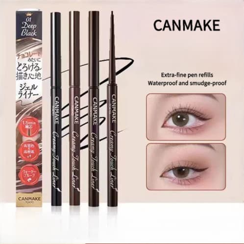 CANMAKE อายไลเนอร์ปากกาติดทนนานกันน้ํา Anti-Smoothing บางและง่ายต่อการสี