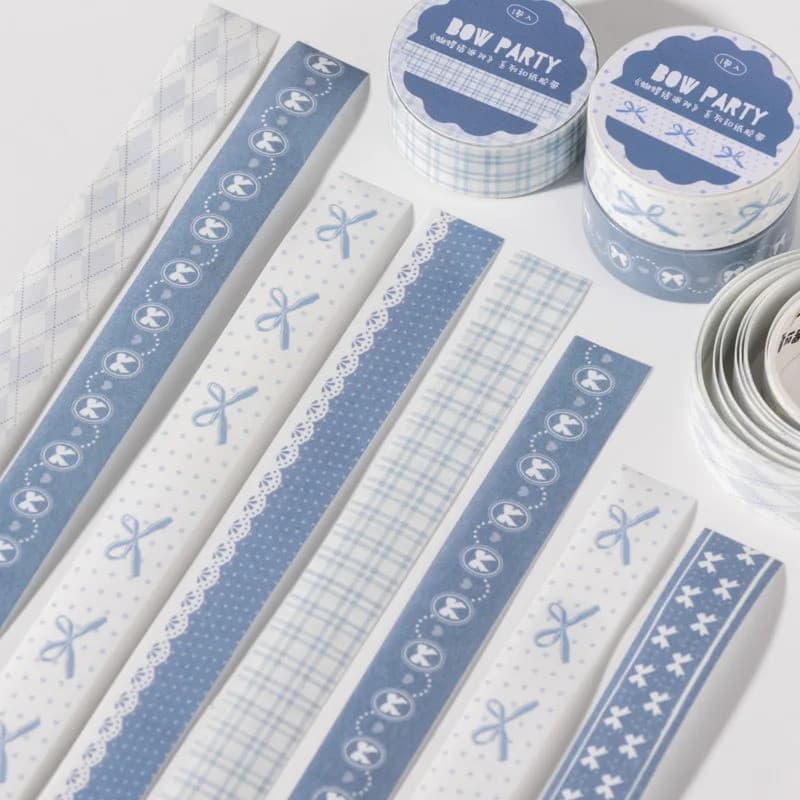 Journal GO 1.5x200 ซม.น่ารักโบว์สติกเกอร์ Washi เทปตกแต่งปิดผนึกของขวัญกล่องการ์ดสมุดภาพวารสาร diy Masking เทป
