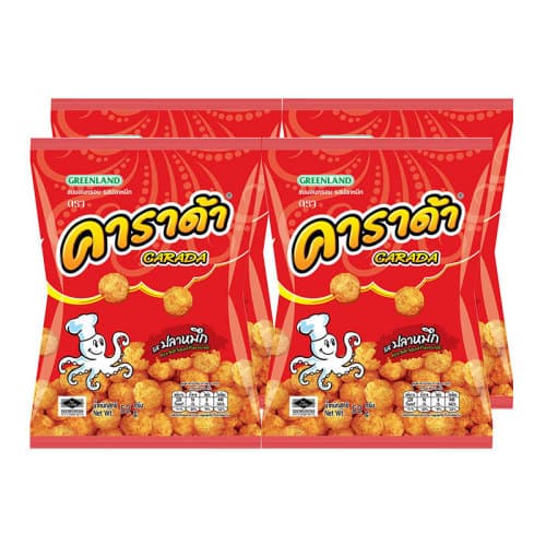 คาราด้า ขนมอบกรอบ รสปลาหมึก 52 ก. x 4 (811621)