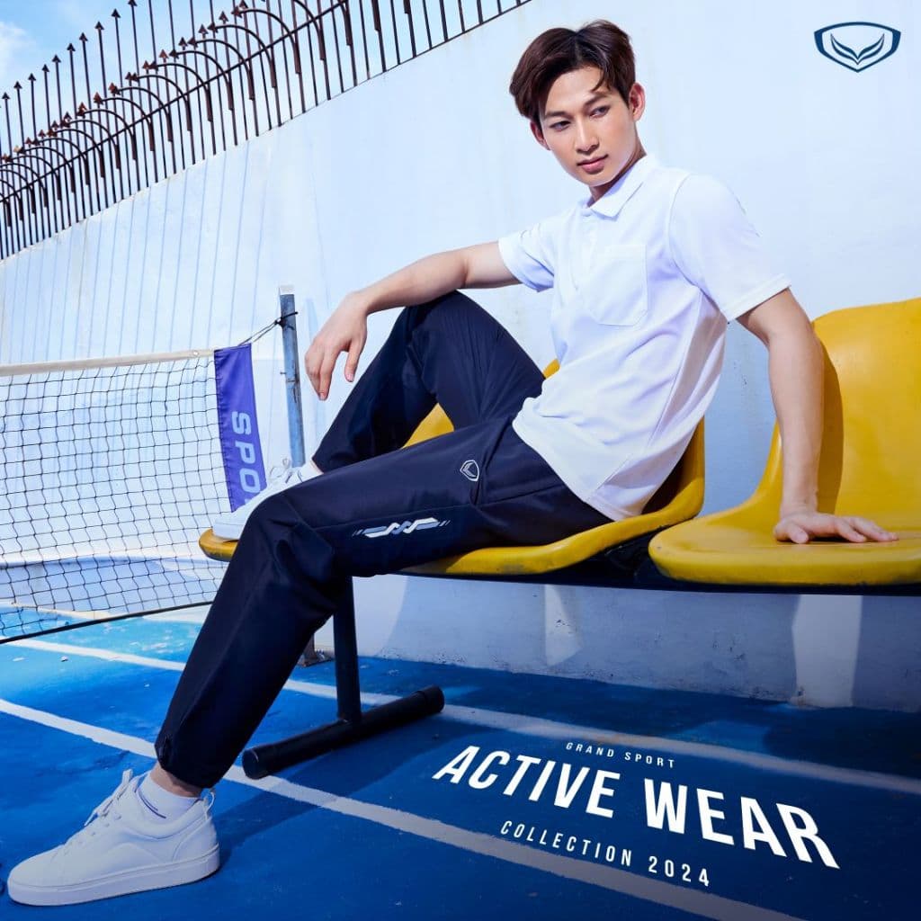 GRAND SPORT กางเกงแทร็คสูทพิมพ์ลายข้างขา รหัส : 010236