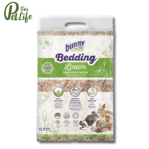 Bunny Bedding Linum เบดดิ้ง วัสดุรองกรงจากต้นลินิน  เหมาะสำหรับกระต่าย และสัตว์ฟันแทะ 12.5 L