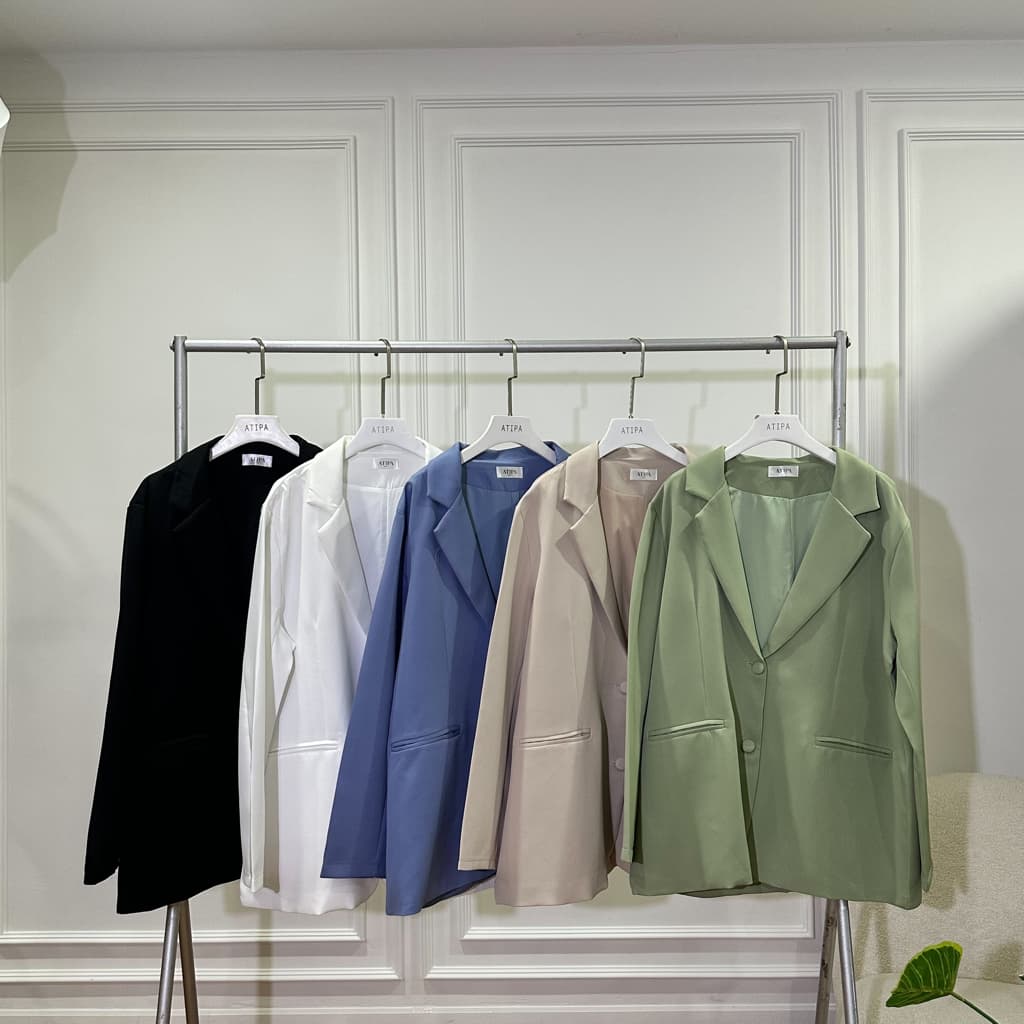 Atipashop - SUIT OVERSIZE PASTEL เสื่อสูท ทรงโอเวอร์ไซส์ มีหลายสี