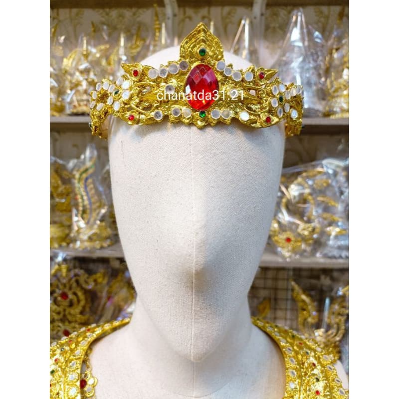 คาดหน้าผากชุดไทย คาดผมผู้ชาย มงกุฎสำหรับใส่กับชุดไทย สำหรับเจ้าชายชุดไทย