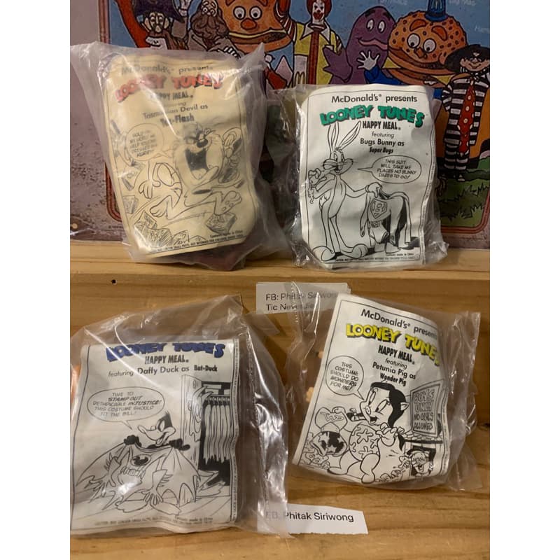 McDonalds 1991 Super Looney Tunes Super Heroes - Complete Set  ในแพ็ค