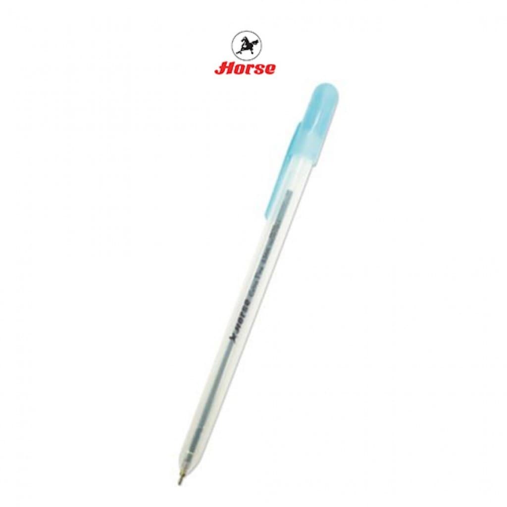 HORSE ตราม้า ปากกาลูกลื่น 0.5มม. EXTRA FINE - สีน้ำเงิน จำนวน 1 ด้าม