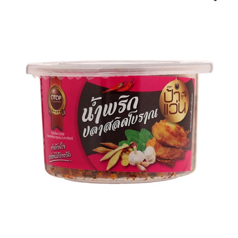 ป้าแว่นน้ำพริกปลาสลิดโบราณ 40กรัม / Pa Waen Pla Salid Boran Chilli Paste 40g. [ของแห้งและเครื่องปรุง]