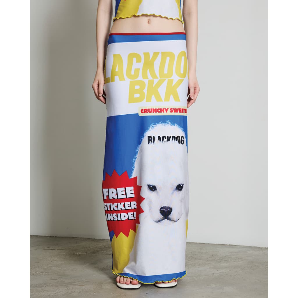 BLACKDOG BKK -  Snow dog skirt   กระโปรงผ้ายืดพิมพ์ลาย - BD2517