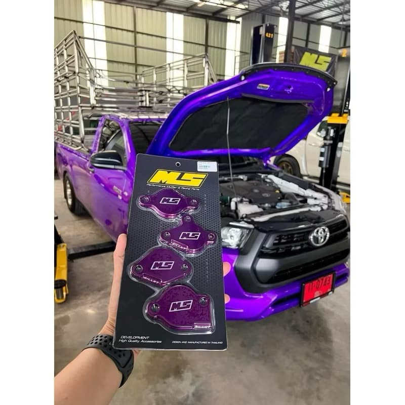 ⚙️✅แผ่นอุด EGR อลูมิเนียม Billet ชุด 4 ชิ้น เม้งซัง🔥MS Thailand🇹🇭ตรงรุ่น🛻TOYOTA 1GD/2GD Revo/New Fortuner ปี16-26💨