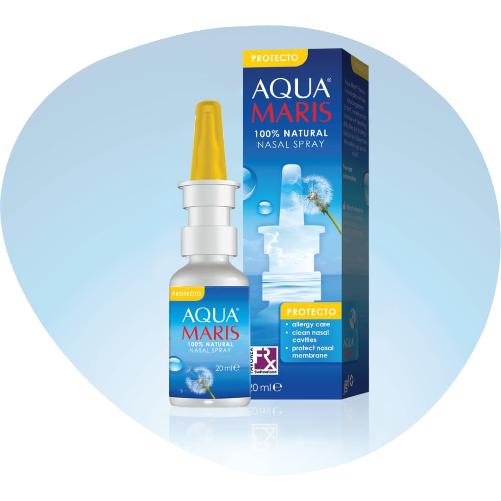 Aqua Maris Protecto 20mL อควา มาริส โปรเทคโท สเปรย์พ่นจมูก หายใจไม่สะดวก