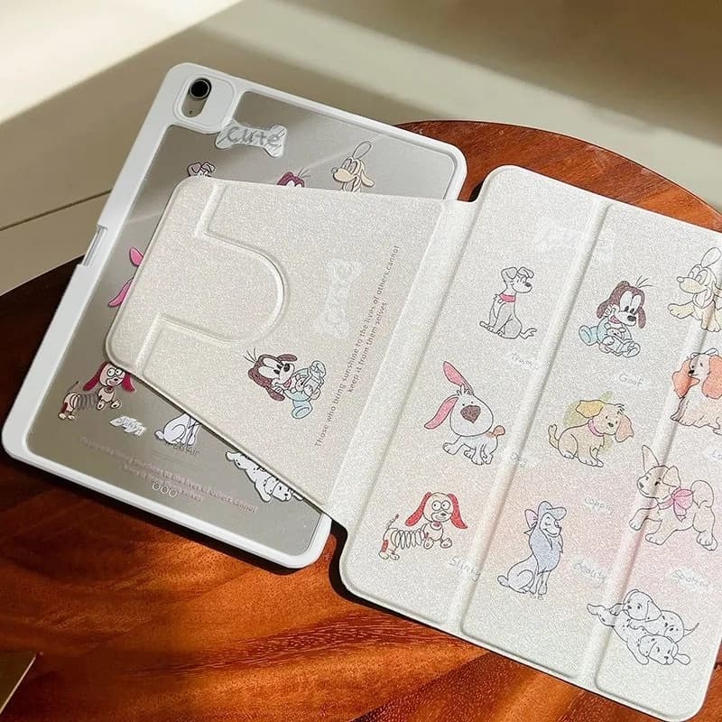 ✨พร้อมส่ง✨เคสiPadหมุน 360° แผ่นหลังอะครีลิ ดิสนีย์ Gen12 Pro13 2024 Air5/4 Air7/6 การ์ตูน เคสไอแพด