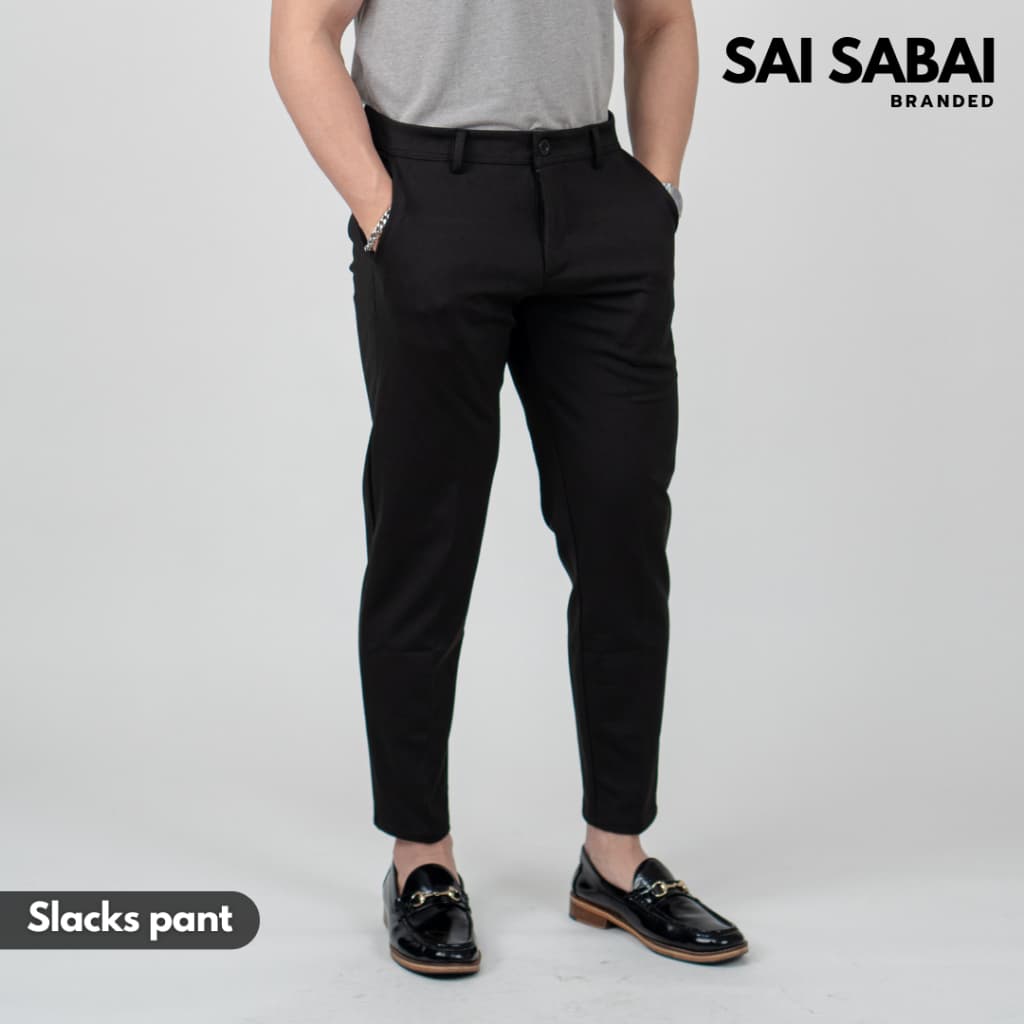 กางเกงแสล็คขายาว SAI-SABAI - กางเกงขายาว ดีไซน์เรียบหรู คลาสสิก ทรงสวยเข้ารูป เนื้อผ้าเบาสบาย เหมาะสำหรับทุกโอกาส