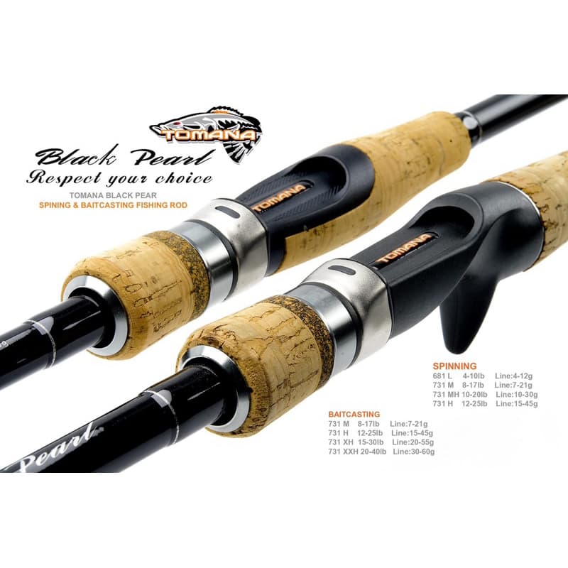 คันตีเหยื่อปลอม G-MAX TOMANA BLACK PEARL 1 ท่อน เบท แบงค์กราไฟท์แท้ เบา น้ำหนักดี ตีไกลเพาเวอร์ลิฟท์