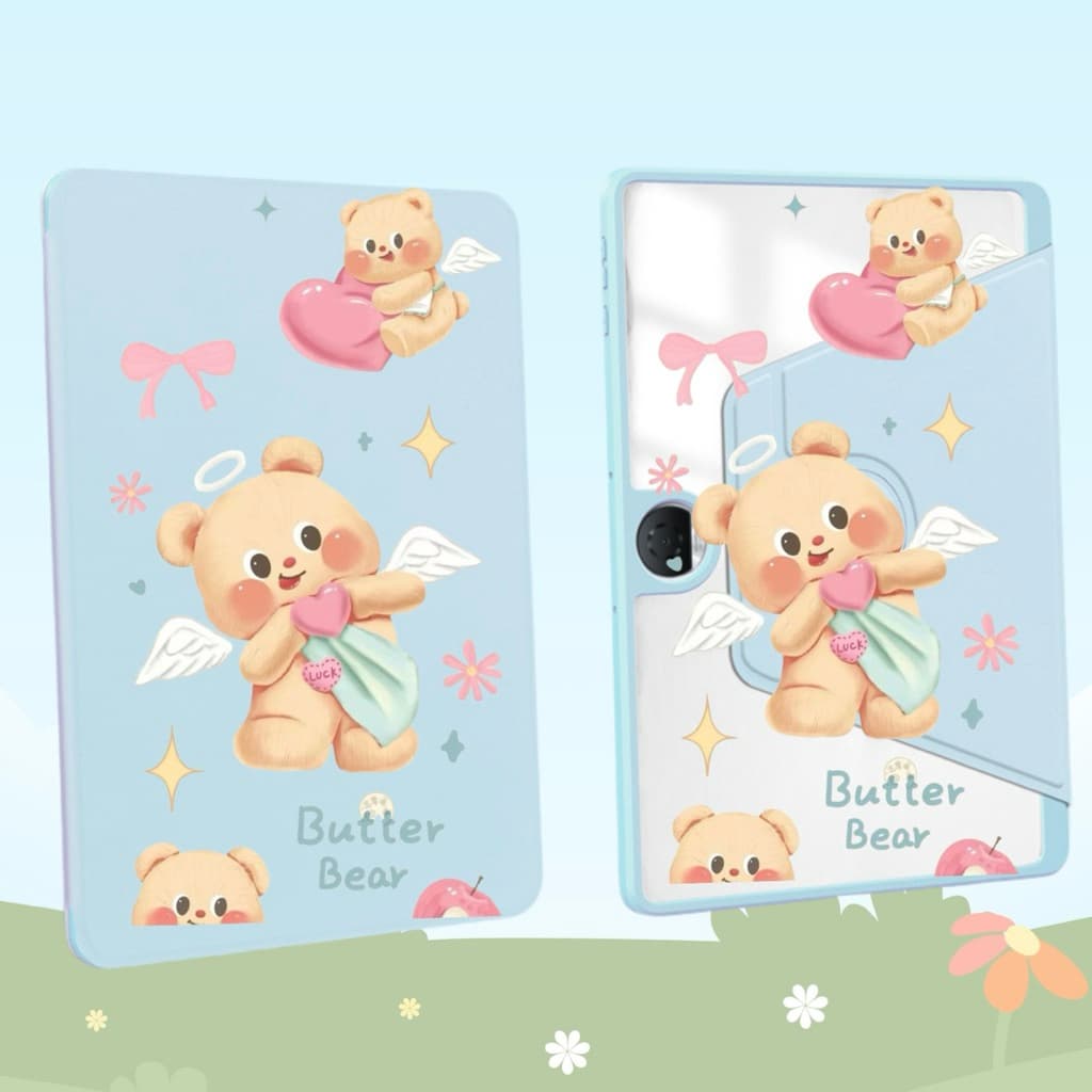 เคสหมุน360เคสแท็บเล็ตซัมซุง สกรีนลายการ์ตูนมีช่องปากกาA9/A8/A7/S11/S6/S7/S9/S10+/S10FE+/A11