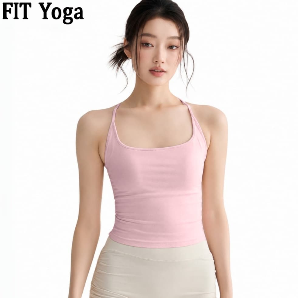 FitYoga ท็อปส์ซูกีฬาสำหรับผู้หญิงโยคะเสื้อผ้าความงามกลับการฝึกอบรมการออกกำลังกายเสื้อกล้ามเทนนิสกลับ