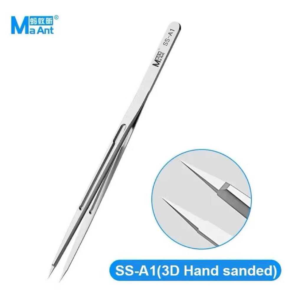 Maant SS-A SS-A1 แหนบโครเมี่ยมขัดเงา บาง แม่นยํา ไม่ใช้แม่เหล็ก เมนบอร์ดโทรศัพท์ BGA IC ไมโคร แหนบซ่อมบัดกรี