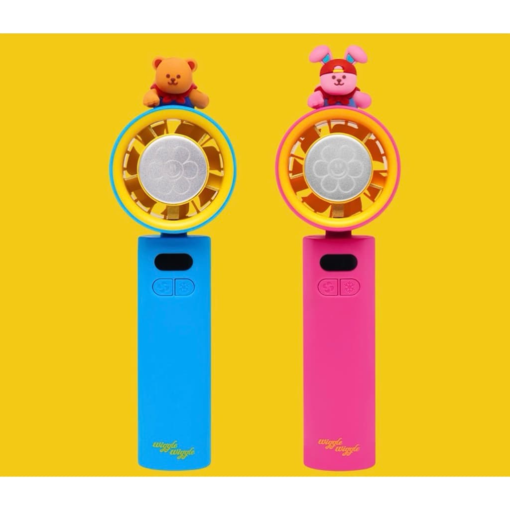 (กระต่ายพร้อมส่ง)cooling mini fan from Wiggle wiggle พัดลมมินิแบต 3000 mAh แอมป์ มีแถบความความเย็น