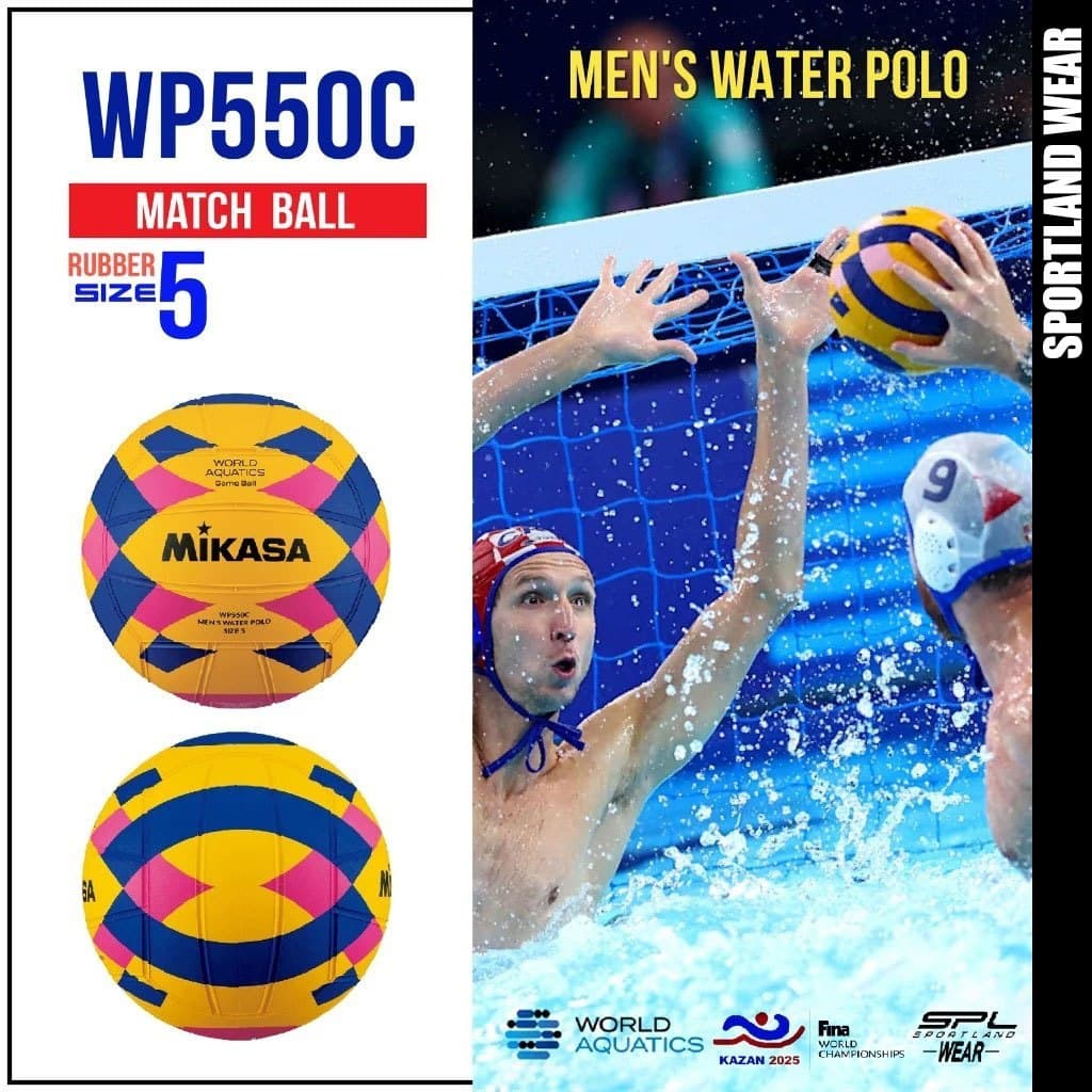 MIKASA ลูกโปโลน้ำยาง สำหรับผู้ชาย MKS Men WaterPolo FRB เบอร์ 5 Th WP550C FINA