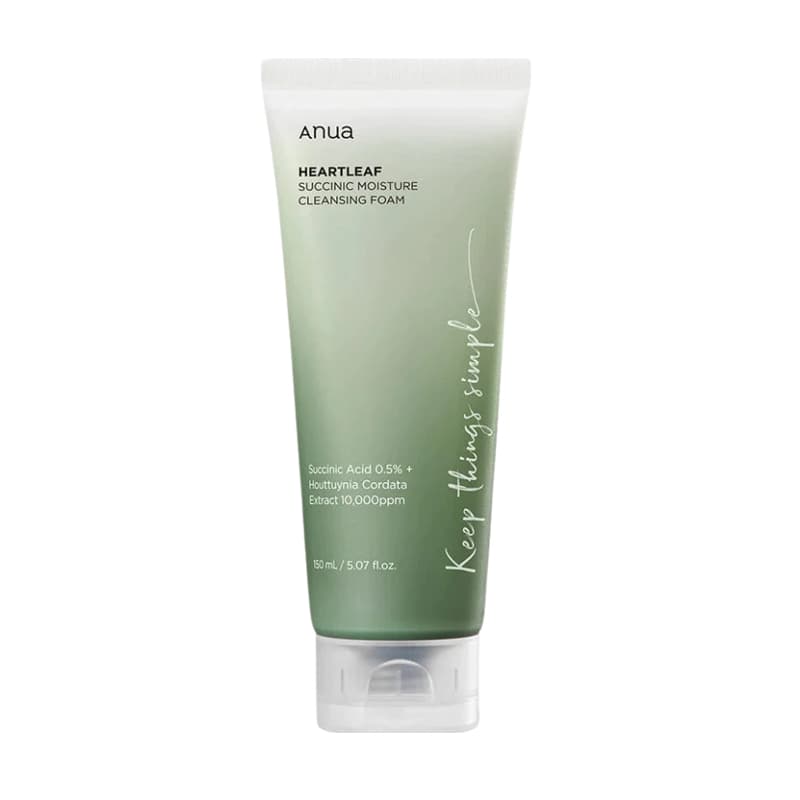 Anua Heartleaf โฟมล้างหน้าสารสกัดใบบัวบก 150ml ล้างรูขุมขน ลดสิว ผิวแพ้ง่าย ให้ความชุ่มชื้น