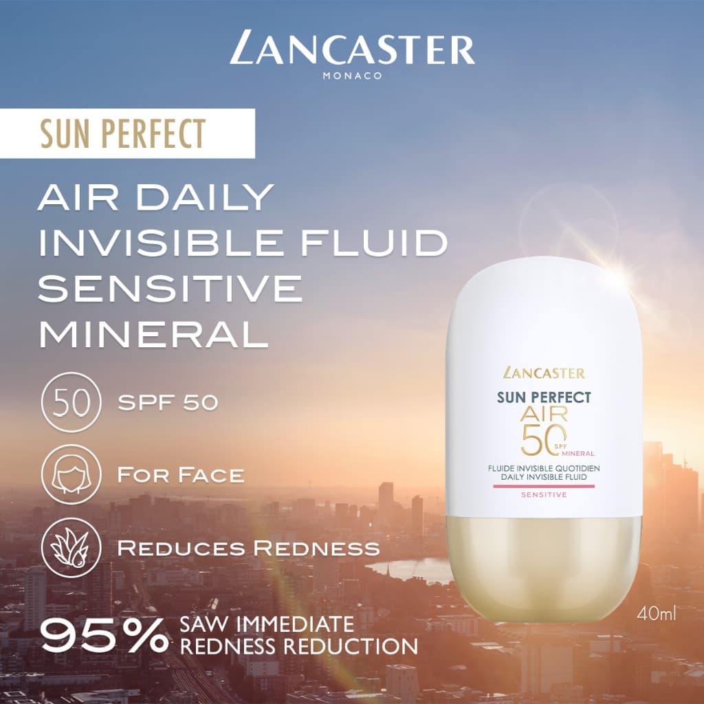 Lancaster Sun Perfect AIR Daily Invisible Fluid Sensitive Mineral SPF50, 40ml